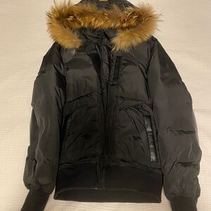 Mackage Black Quilted Jacket Interior Label